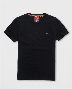 Superdry Organic Cotton Collective Férfi Pólók Fekete | GRKVA5690